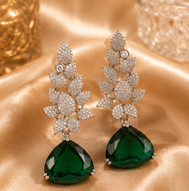 Emerald Royale Earrings alternate view
