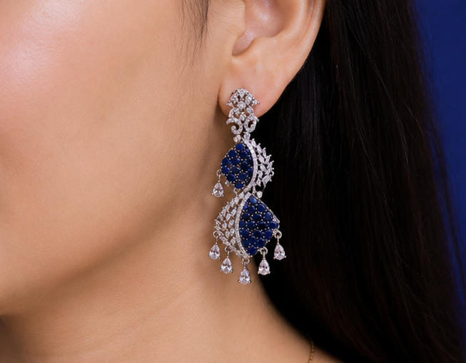 Midnight Sapphire AD Earrings