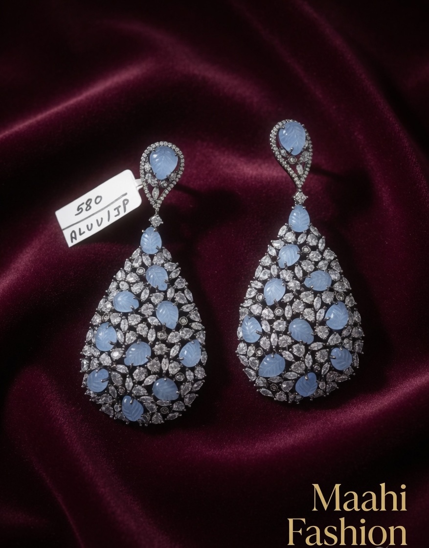 Ice Blue Royale AD Earrings alternate view