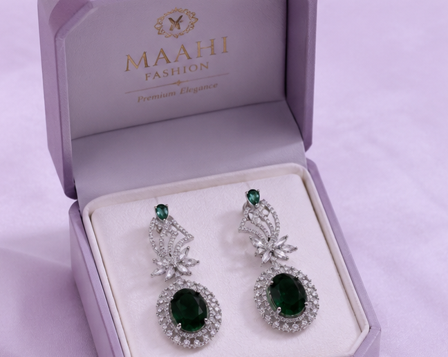 Emerald Grace AD Earrings alternate view