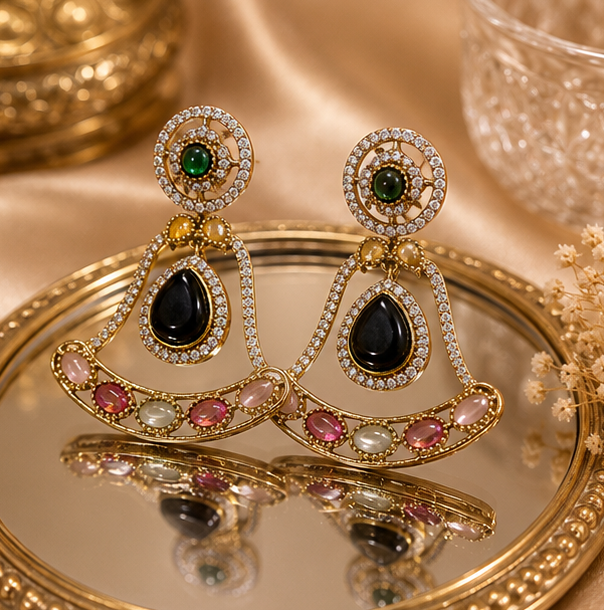 Royal Mosaic AD Earrings