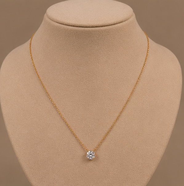 Celeste Solitaire Pendant alternate view