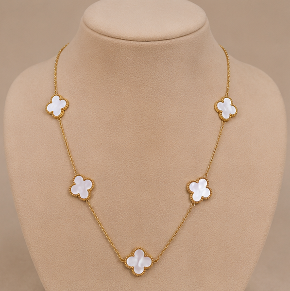 Ivory Clover Charm Necklace alternate view