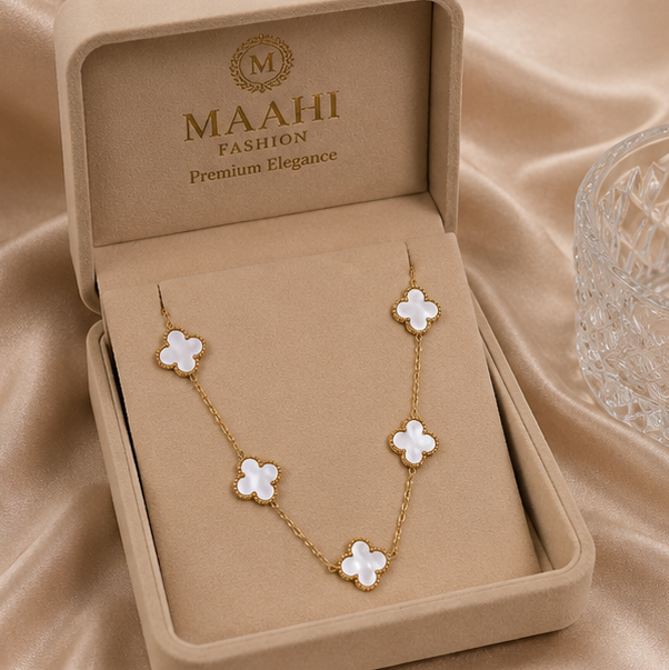 Ivory Clover Charm Necklace
