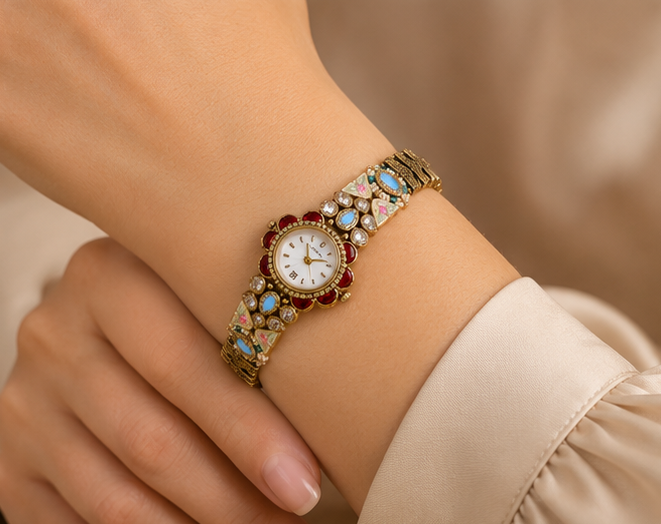 Vintage Bloom Bracelet Watch