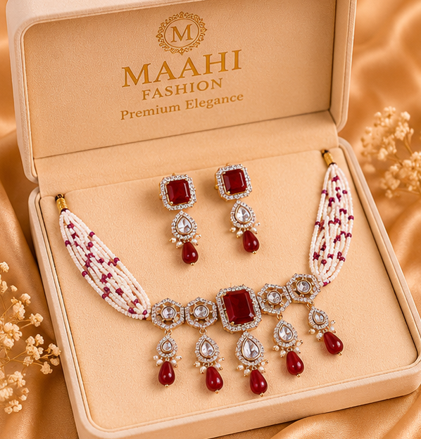 Ruby Royale Pearl Choker Set alternate view
