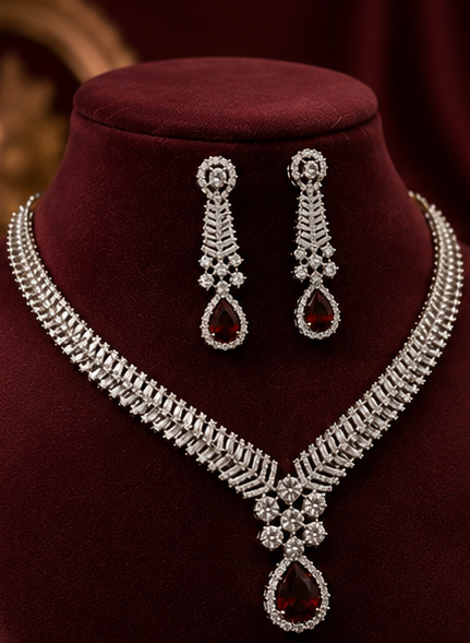 Ruby Royale AD Necklace Set alternate view