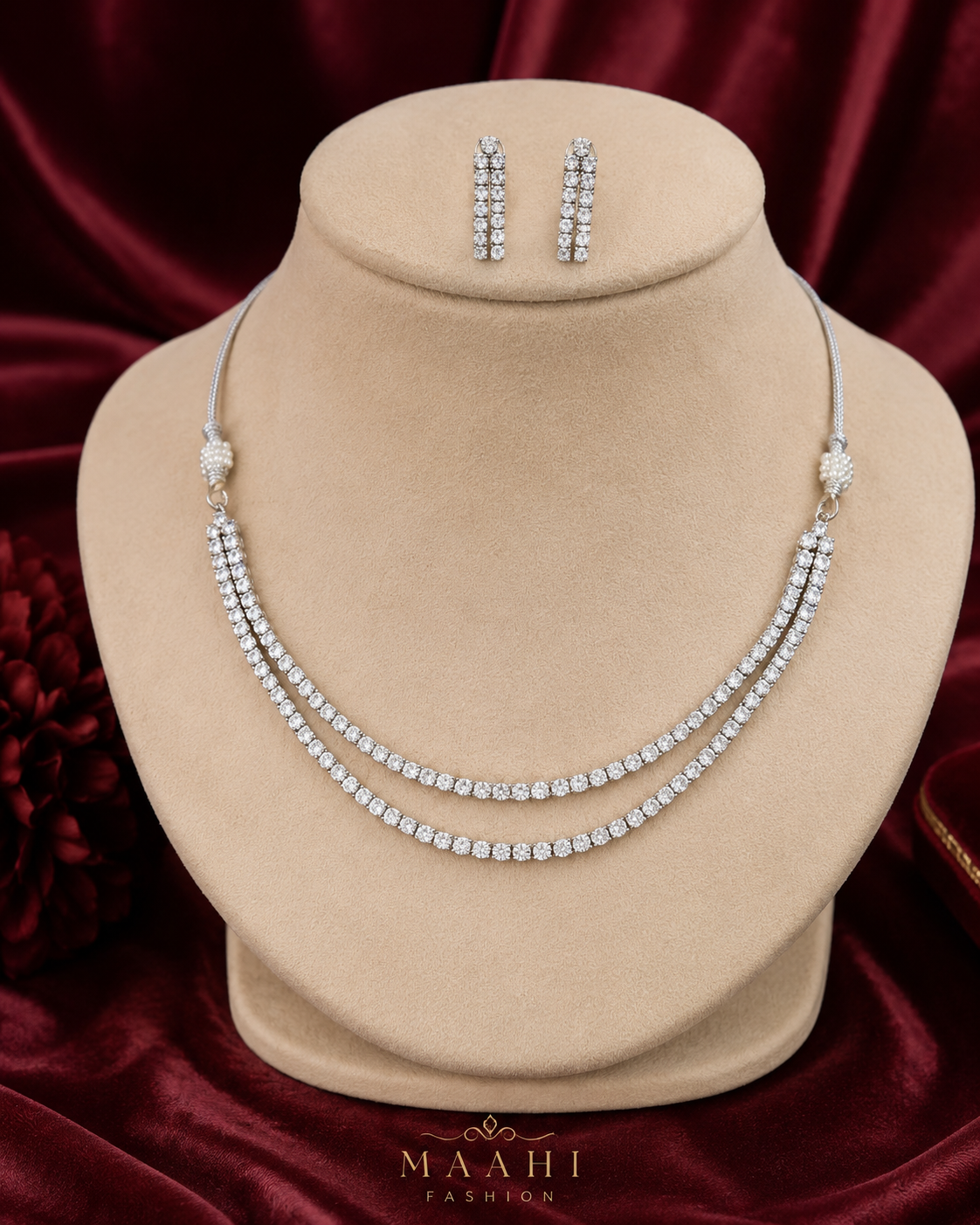 Diamond Glow AD Necklace Set alternate view