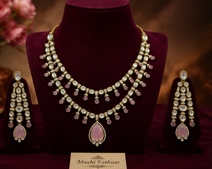 Blush Royale Kundan Necklace Set